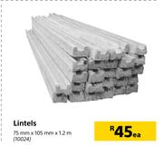 Lintels-75mm x 105mm x 1.2m Each