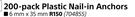 Builders 200 Pack Plastic Nail In Anchors-6mm x 35mm