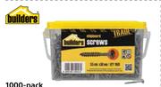 Builders 1000 Pack Chipboard Screws-3.5mm x 30mm