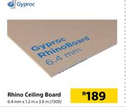 Gyproc Rhino Ceiling Board-6.4mm x 1.2m x 3.0m
