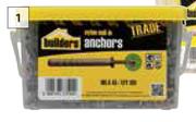 Builders 200 Pack Nylon Nail In Anchors-5mm x 45mm