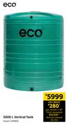Eco 5000L Vertical Tank Green