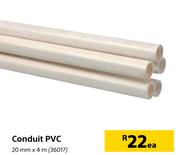 Conduit PVC 20 mm x 4 m-Each