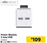 Allocacoc Power Module 2-Way USB