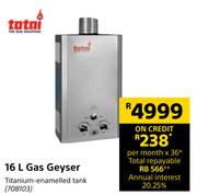 Tatai 16 L Gas Geyser