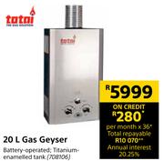 Tatai 20 L Gas Geyser