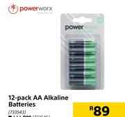 Powerworx 12-Pack AAA Alkaline Batteries