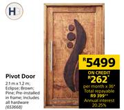Pivot Door 2.1 m x 1.2 m 653668
