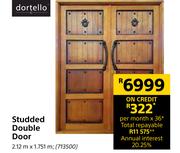Dortello Studded Double Door-2.12m x 1751m