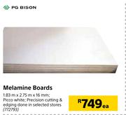 PG Bison Melamine Boards-1.83m x 2.75m x 16mm Each