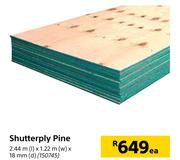 Shutterply Pine-2.44m (l) x 1.22m (w) x 18mm (d)
