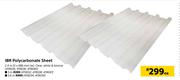 IBR Polycarbonate Sheet-3.6m (l) x 686mm (w)