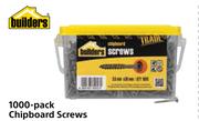 Builders 1000 Pack Chipboard Screws-3.5mm x 50mm