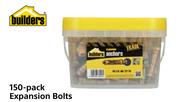 Builders 25 Pack Expansion Bolts-6mm x 65mm