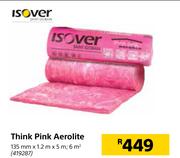 Isover Think Pink Aerolite 6 Sqm-135mm x 1.2m x 5m