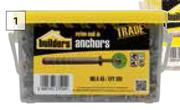Builders 200 Pack Nylon Nail In Anchors-5mm x 45mm