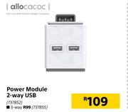 Allocacoc Power Module 2 Way USB