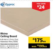 Gyproc Rhino Ceiling Board 6.4mm x 1.2m x 3m-Each