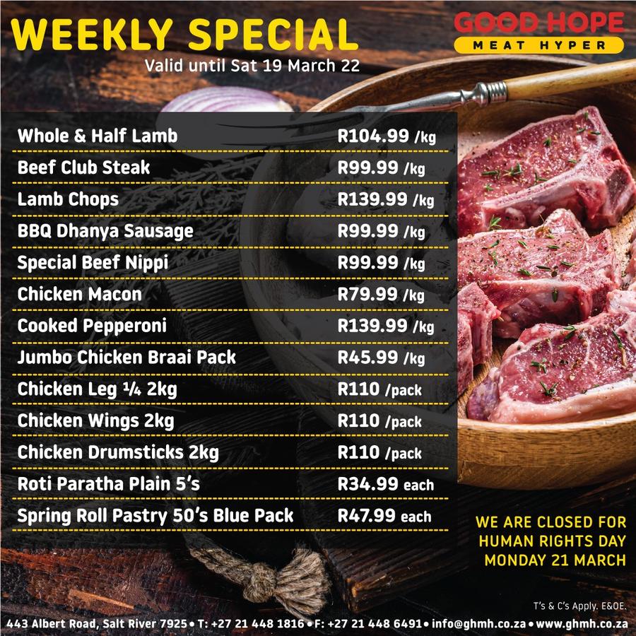 Good Hope Meat Hyper : Specials (18 March - 21 March 2022) — m.guzzle.co.za