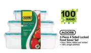 Addis 3 Piece 4 Sided Locked Food Saver Set-Per Set