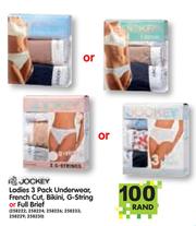 Special Jockey Ladies 3 Pack Underwear French Cut Bikini G String
