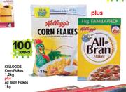 Kelloggs Corn Flakes-1.2kg Plus All Bran Flakes-1kg