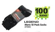 Legend Mens 10 Pack Socks