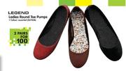 Legend Ladies Round Toe Pumps-2 Pairs
