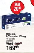 Relicalm L-Theanine 150mg 40 Tablets