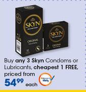Skyn Condoms Or Lubricants-Each