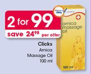 Clicks Amica Massage Oil-2x100ml 