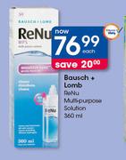 Bausch + Lomb ReNu Multipurpose Solution-360ml Each