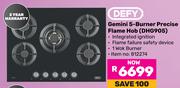 Defy Gemini 5-Burner Precise Flame Hob DHG905