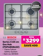 Bosch Series 4 60cm Gas Hob PGP6B5B62Z