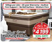 Double Or Queen Posture Relief Mattress & Base