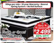 Double Or Queen Ortho-Rest Mattress & Base