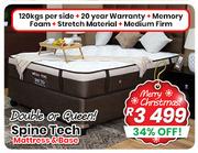 Double Or Queen Spine Tech Mattress & Base