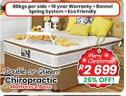 Double Or Queen Chiropractic Mattress & Base