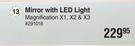 Mirror With LED Light Magnification X1, X2 & X3