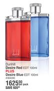 Dunhill Desire Red EDT 100ml Plus Desire Blue EDT 100ml-Per Pack