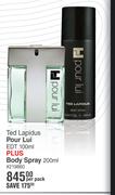 Ted Lapidus Pour Lui EDT 100ml Plus Body Spray 200ml-Per Pack