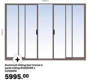Aluminium Sliding Door (Bronze) W3000MM x H2100mm