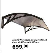Awning Warehouse Awning Multiwall (Clear) W1500mm X D1000mm