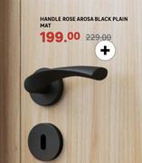 Arosa Handle Rose Black Plain MAT