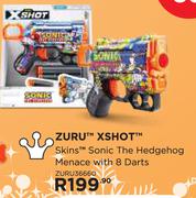 Zuru X-Shot Skins Sonic The Hedgehog Menace With 8 Darts ZURU36660