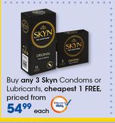 Skyn Condoms Or Lubricants-Each