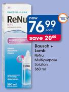 Bausch + Lomb ReNu Multipurpose Solution-360ml Each