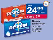 Disprin Extra Strength 16 Tablets Or Regular 24 Tablets-Per Pack