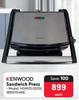 Kenwood Sandwich Press HGM25.000SI 850015468-Each