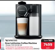Nespresso Gran Lattissima Coffee Machine F531-ZA-BK-NE 394942-Each